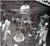 UK Decay at the Taboo Club, Scarborough, May 1981 Creetin on right